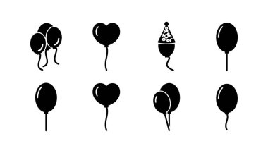 Balon simgesi vektörü. Hava balonu simgesi izole edildi