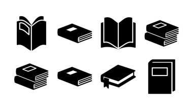 Kitap ikonu vektörü. Kitap vektör simgesini aç.