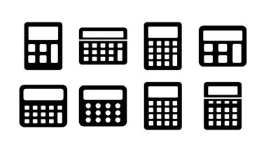 Hesap makinesi ikon vektörü. Matematik ikonu. finans imzası