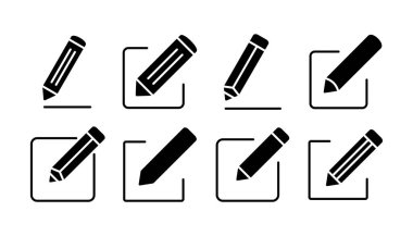 Simge vektörünü düzenle. Belge imza ve sembolünü düzenle. kalem