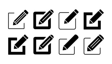 Simge vektörünü düzenle. Belge imza ve sembolünü düzenle. kalem