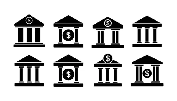 Vektor Ikony Banky Symbol Ikony Banky — Stockový vektor