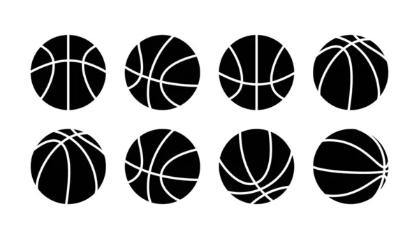 Icono Del Baloncesto Vector Logo Baloncesto Vector Icono — Archivo Imágenes Vectoriales