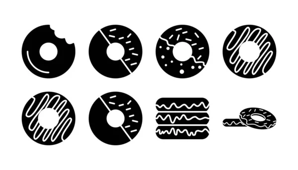 Donut Vector Icono Icono Donut Logo Donut — Vector de stock