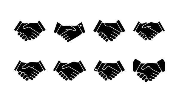 Håndtrykk Ikon Vektor Forretningshåndtrykk Kontraktsavtale Partnerskap – stockvektor