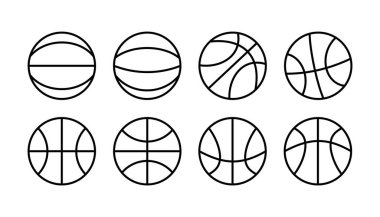 Basketbol ikonu vektörü. Basketbol logo vektör simgesi