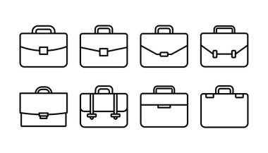 Evrak çantası ikon vektörü. Portföy vektör simgesi. bavul simgesi