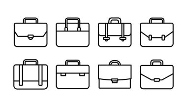 Evrak çantası ikon vektörü. Portföy vektör simgesi. bavul simgesi