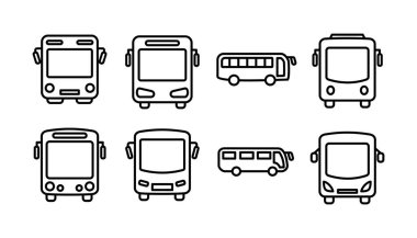 Otobüs simgesi vektörü. bus vektör simgesi