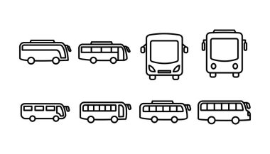 Otobüs simgesi vektörü. bus vektör simgesi