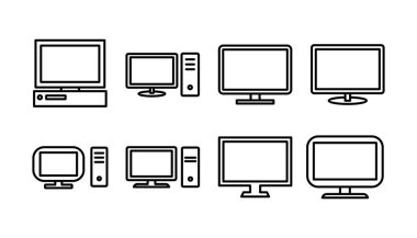 Bilgisayar simgesi vektörü. bilgisayar izleme simgesi.