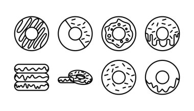 Çörek ikonu vektörü. Çörek ikonu. donut logosu