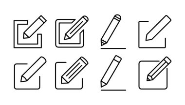 Simge vektörünü düzenle. Belge imza ve sembolünü düzenle. kalem