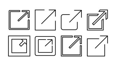 Dış bağlantı simgesi vektörü. Hiper bağlantı zinciri sembolü. İndir, paylaş,