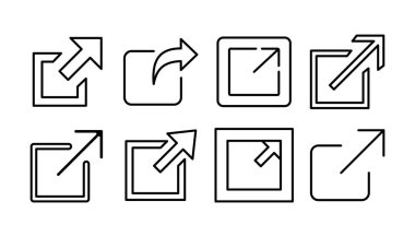 Dış bağlantı simgesi vektörü. Hiper bağlantı zinciri sembolü. İndir, paylaş,