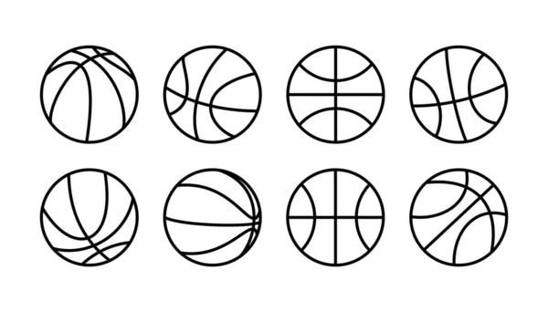 Basketbalový Vektor Ikon Ikona Vektoru Loga Basketbalu — Stockový vektor