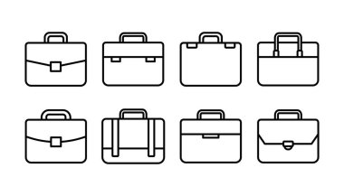 Evrak çantası ikon vektörü. Portföy vektör simgesi. bavul simgesi