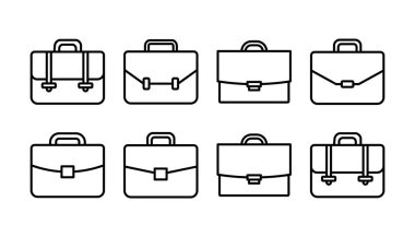 Evrak çantası ikon vektörü. Portföy vektör simgesi. bavul simgesi