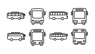 Otobüs simgesi vektörü. bus vektör simgesi