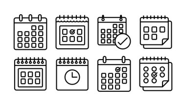 Takvim simgesi vektörü. Takvim sembolü