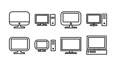 Bilgisayar simgesi vektörü. bilgisayar izleme simgesi.