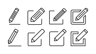 Simge vektörünü düzenle. Belge imza ve sembolünü düzenle. kalem