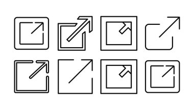 Dış bağlantı simgesi vektörü. Hiper bağlantı zinciri sembolü. İndir, paylaş,