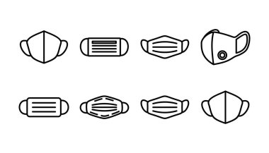 Yüz maskesi ikon vektörü. tıbbi Yüz Maskesi simgesi. 