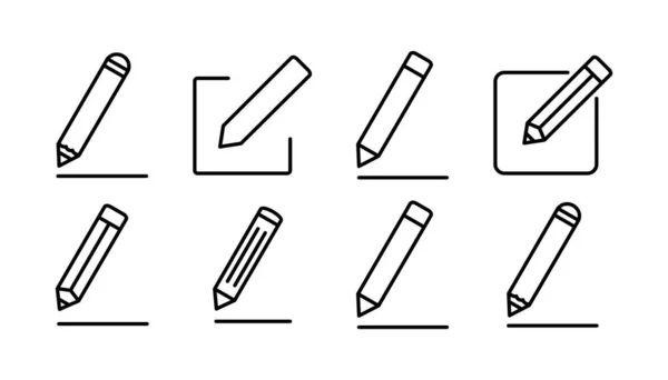 Simge Vektörünü Düzenle Belge Imza Sembolünü Düzenle Kalem — Stok Vektör