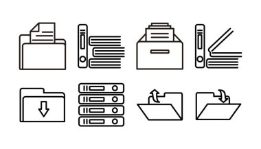 Simge vektörünü arşivle. arşiv ikonu vektörü. dizin simgesi.