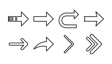Ok simgesi. Ok sembolü. Web tasarımınız için ok simgesi.