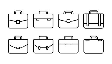 Evrak çantası ikon vektörü. Portföy vektör simgesi. bavul simgesi