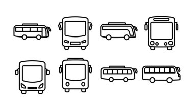Otobüs simgesi vektörü. bus vektör simgesi