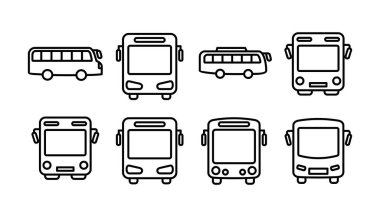 Otobüs simgesi vektörü. bus vektör simgesi