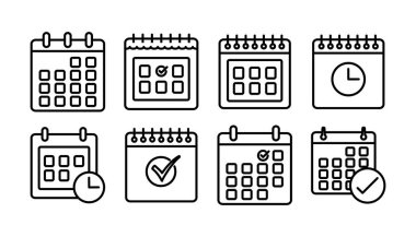 Takvim simgesi vektörü. Takvim sembolü