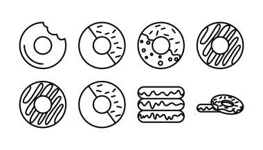 Çörek ikonu vektörü. Çörek ikonu. donut logosu