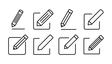 Simge vektörünü düzenle. Belge imza ve sembolünü düzenle. kalem