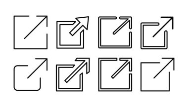 Dış bağlantı simgesi vektörü. Hiper bağlantı zinciri sembolü. İndir, paylaş,