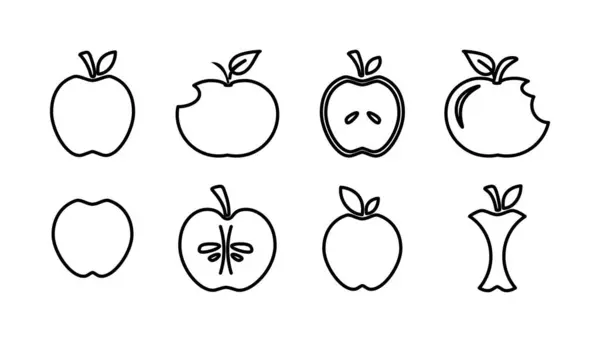 苹果图标向量 苹果符号 — 图库矢量图片