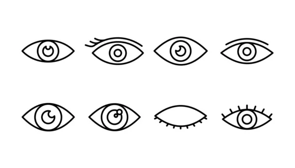 目のアイコン 外観とビジョン アイコン 目のベクトル アイコン — ストックベクタ