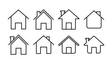 Ev simgesi vektörü. Ev vektörü simgesi