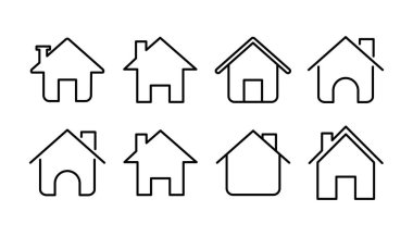 Ev simgesi vektörü. Ev vektörü simgesi