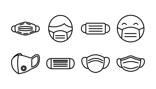 Symbolvektor Für Gesichtsmasken Symbol Für Medizinische Gesichtsmaske — Stockvektor