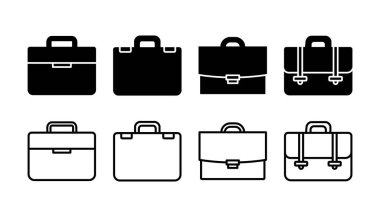 Evrak çantası ikon vektörü. Portföy vektör simgesi. bavul simgesi
