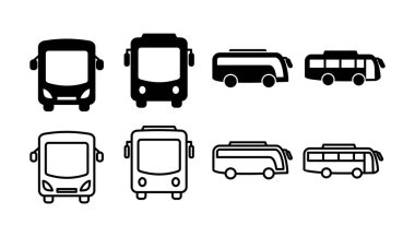 Otobüs simgesi vektörü. bus vektör simgesi