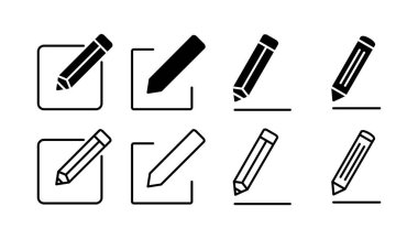 Simge vektörünü düzenle. Belge imza ve sembolünü düzenle. kalem