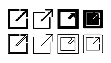 Dış bağlantı simgesi vektörü. Hiper bağlantı zinciri sembolü. İndir, paylaş,