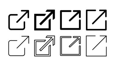 Dış bağlantı simgesi vektörü. Hiper bağlantı zinciri sembolü. İndir, paylaş,