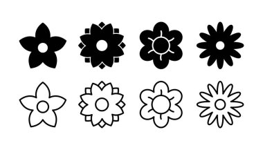 Çiçek ikonu vektörü. Çiçek ikonu. çiçek logosu