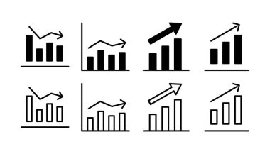 Grafik simgesi vektörü büyüyor. Grafik simgesi. Grafik Simgesi